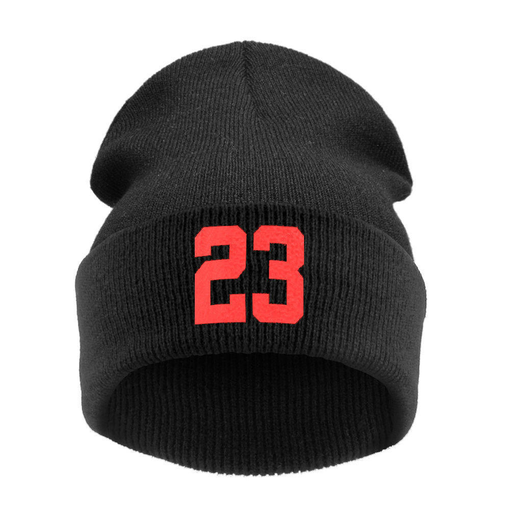European and American New 23 Knitted hat  Street dance beanie Beanie winter hat