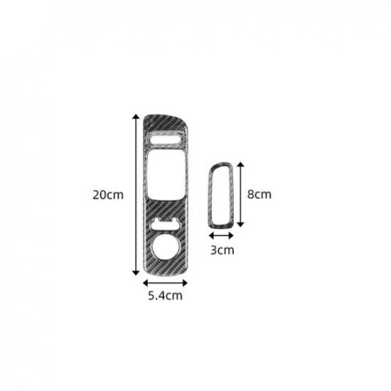 2Pcs Carbon Fiber Interior Window Control Cover Trim For 2004-2009 Honda S2000