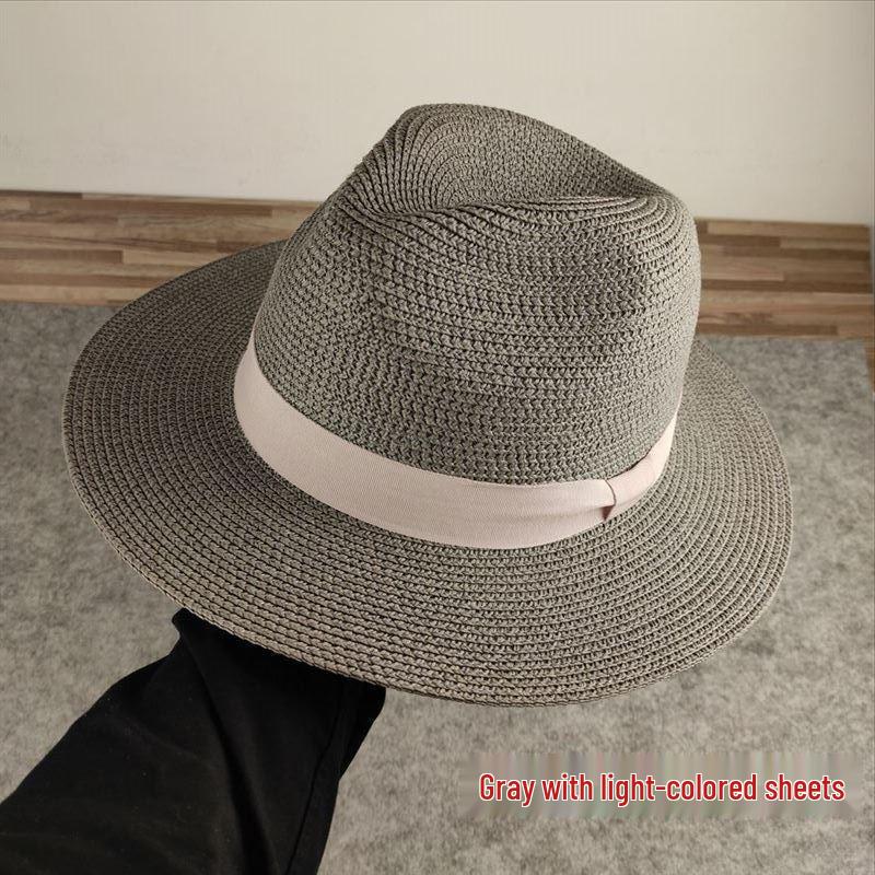 Trendy Plus Size Men's Panama Straw Hat for Sun Protection on Beach & Summer Travel