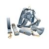 Nordic Blue Velvet Pet Collar and Leash Set with Dog Harness