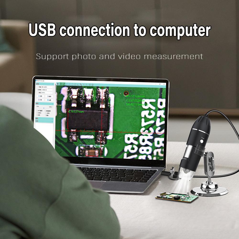 1600X 1000X 500X Digital Microscope Camera Type C USB Portable Electronic Microscope For Soldering Magnifier Cell Phone Repairs