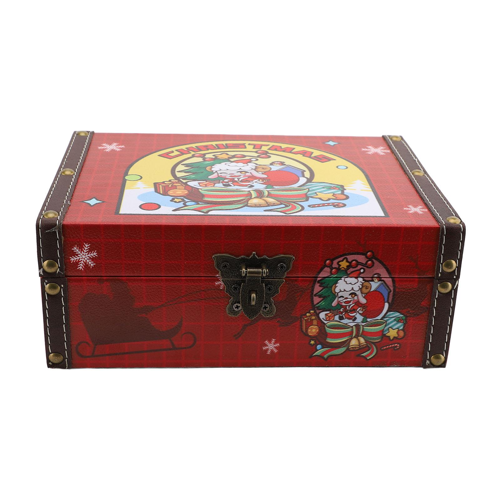 

Деревянный ящик для хранения с паролем, мультяшная овца, винтажный органайзер для еды, ювелирных изделий, подарков