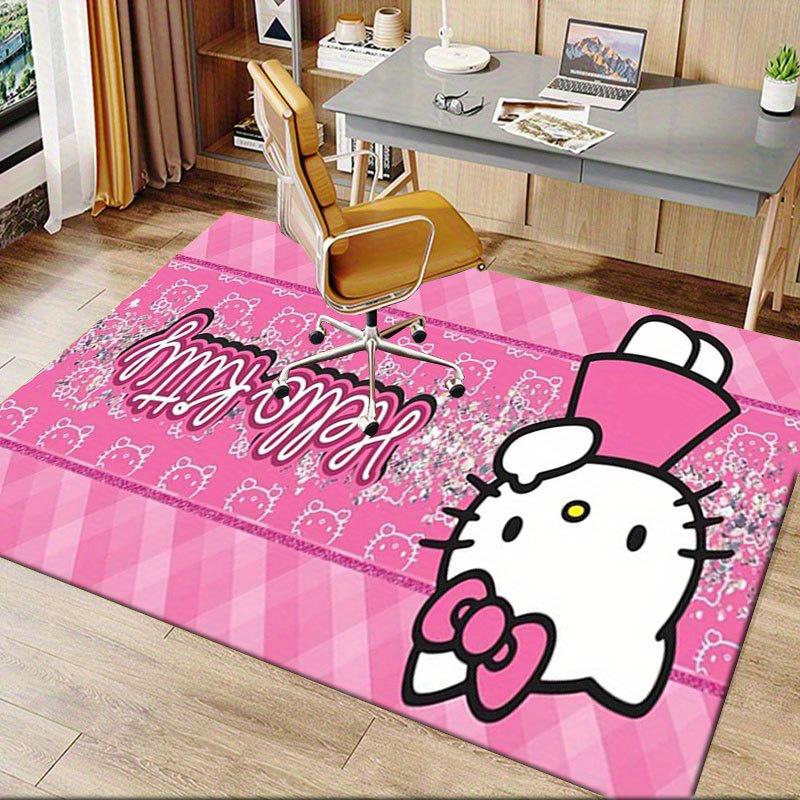 1pc Sanrio Hello Kitty Mermaid Printed Office Carpet Rectangle Rug Under The Table,Perfect Room Decor for Living Room, Bedroom, Kitchen, Non-slip Floo