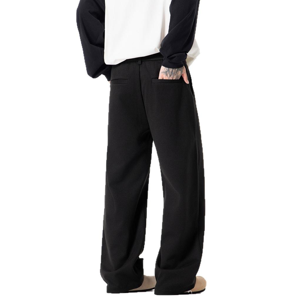 High-end Pendant Feeling Old Money Style Casual Pants Men's Autumn and Winter Loose Straight Sweatpants Wholesale