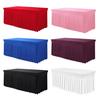 4ft 6ft Sizes Stretch Table Skirt Tutu Ruffled Tablecloth Table Cover Classroom Teacher Desk Back to School Supplies