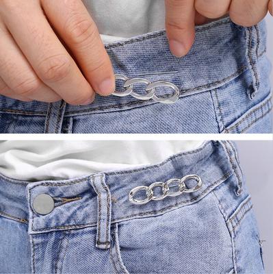 2PC Women's Clothing Brooch Smooth Metal Chain Brooches for Women Lapel Pin Tightening Waist Pin Waist Buckle DIY Accessories
