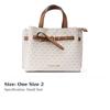 Michael Kors Emilia Coated Canvas Square Handbag, Shoulder Bag, Crossbody Bag Small Womens Vanilla White 35H0GU5S1B-VANILLA