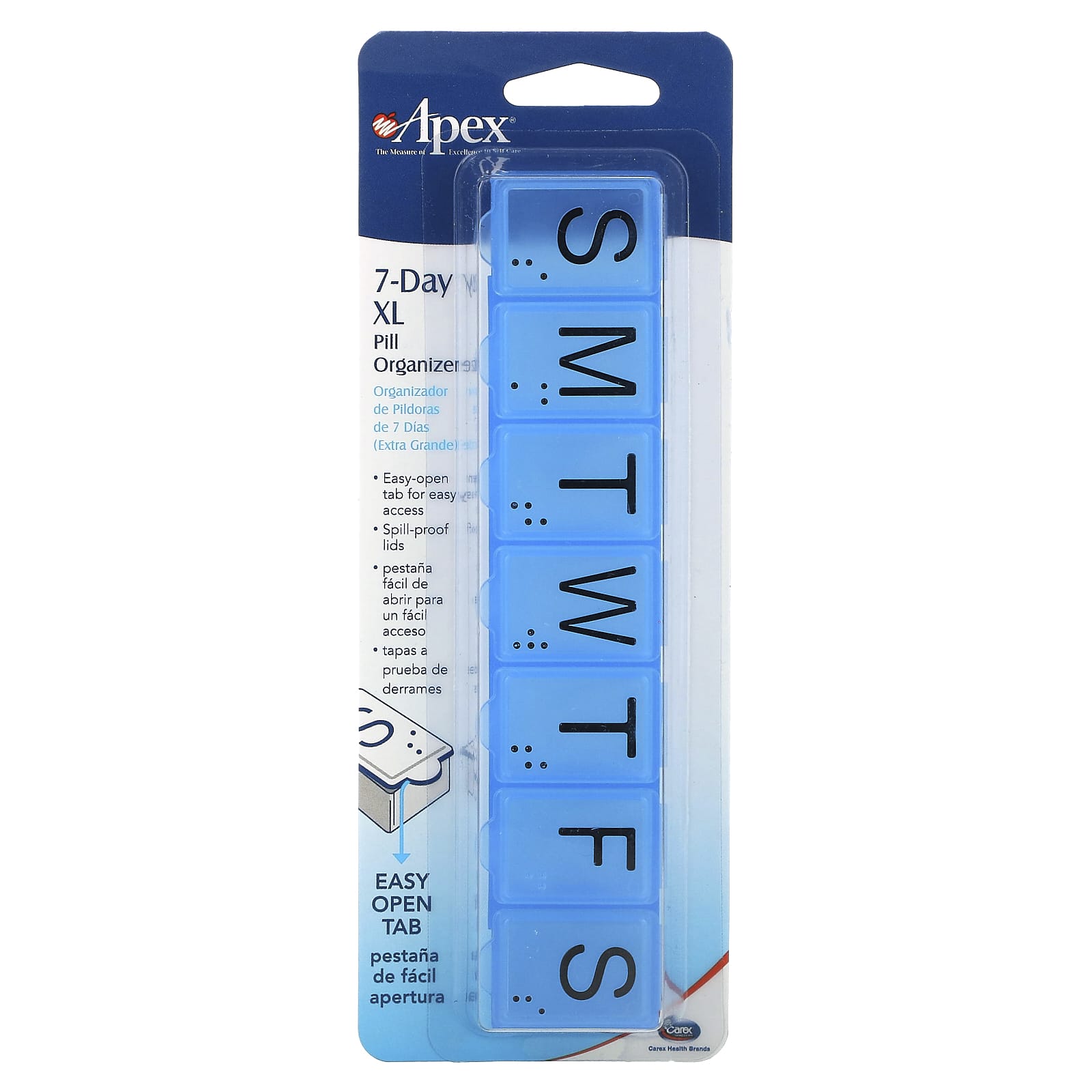 

7-Day Pill Organizer, X-Large, 1 Count