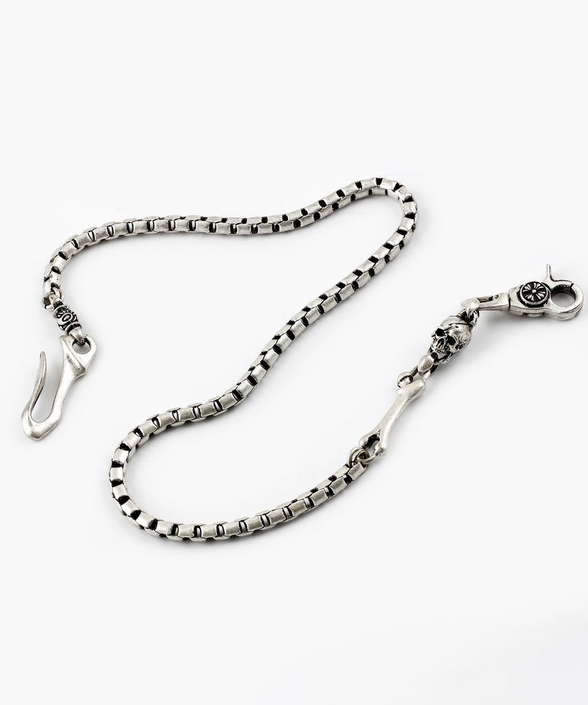 SHOVEOFF Svc-534 Handmade Skull Antique Silver Pants Chain