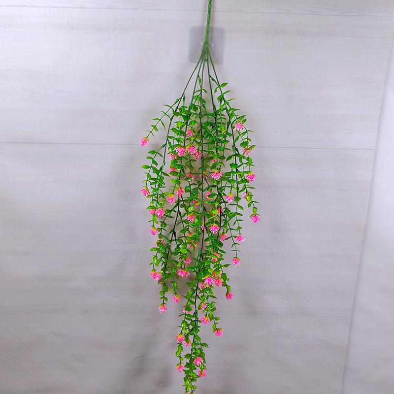 Verdor Montado en la Pared: Enredadera de Flores Artificiales Larga y Hojas Decorativas para Espacios Interiores/Exteriores
