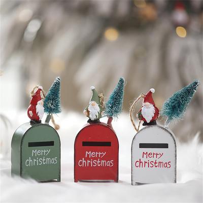 Weihnachten Hängende Mailbox Santa Clause Weihnachten Baum Dekoration Drop Anhänger Hause Ornament Festival Ornament Party Liefert Geschenk