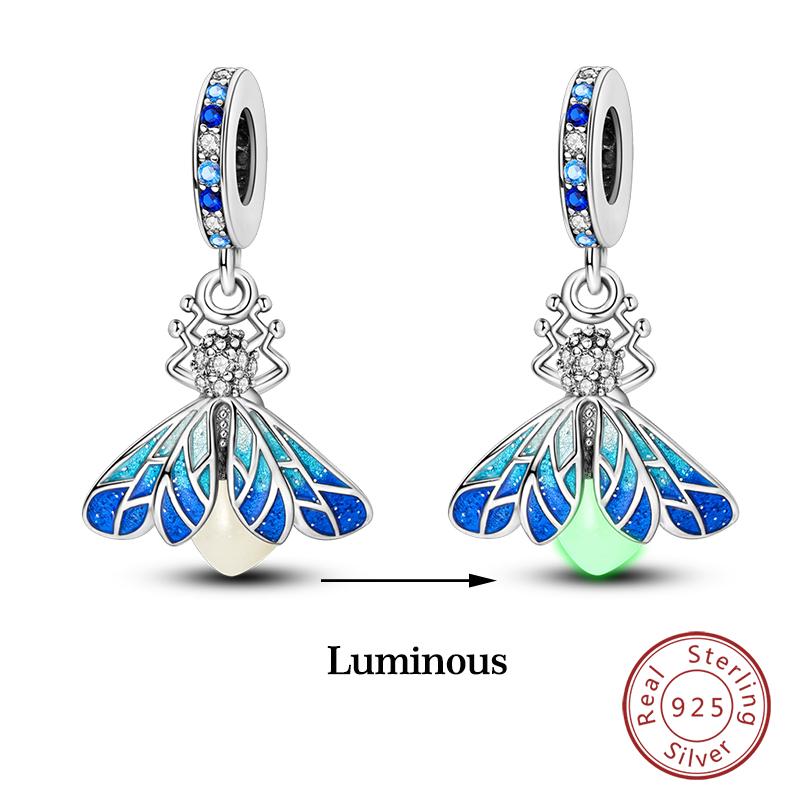 Kupferfarbene Im Dunkeln leuchtende Glühwürmchen Honigbiene Stern Anhänger Perlen Passen Qikaola Original Armbänder Feiner DIY Schmuck Geschenk