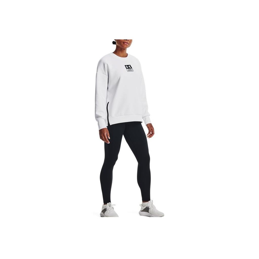 Under Armour Summit Casual Sports Crew Neck Long Sleeve Sweatshirt Women sweatshirt White 1369562-100
