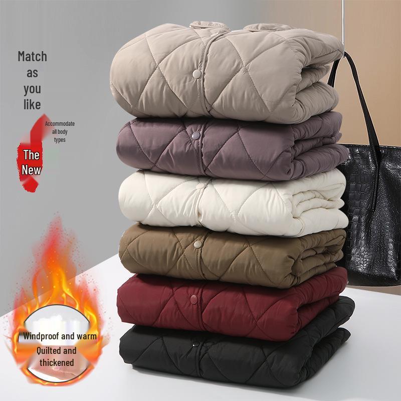 Chun Ya Fang Women's Lightweight Cotton Jacket - Stylish, Loose, Quilted Design, Solid Color, Short Outerwear.