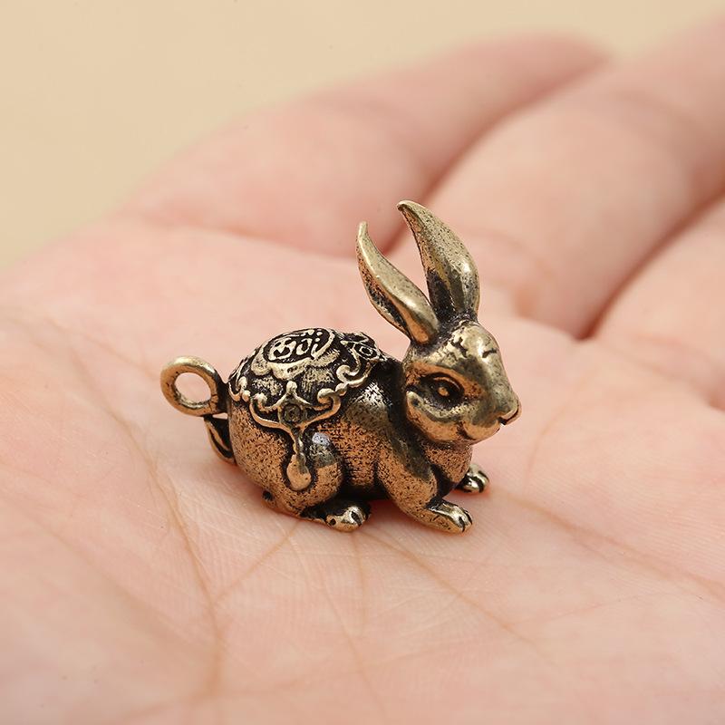 Antique Brass Ornament, Car Keychain, Small Pendant, Futu Keychain, Handicraft, Hand Play Accessories.