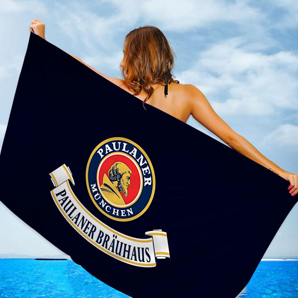 German Beer Paulaners Microfiber Beach Towel Absorbent Quick Dry Soft Yoga Swimming Resort Mountain Climbing Towel