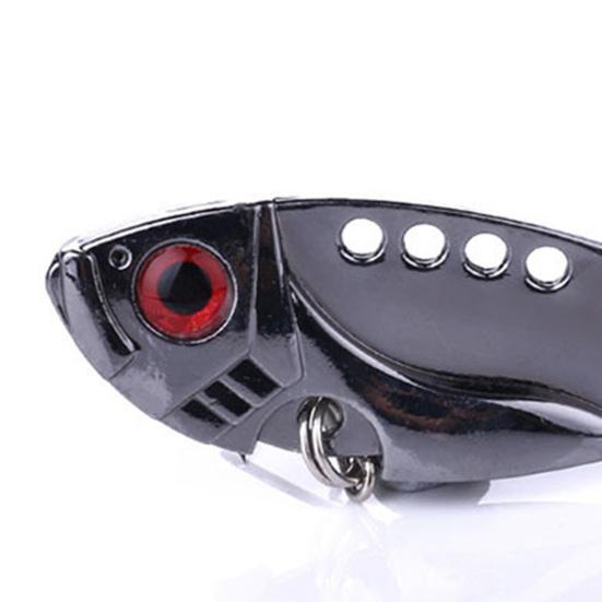 5Pcs 5.5CM/11G VIB Fishing Lure Sharp Hook Realistic 3D Eyes Seawater Freshwater Artificial Metal Hard Bait Outdoor Fishing Accessories
