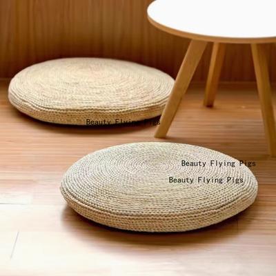 Japanese Style Corn Husk, Futon, Grass Mat, Round Tatami Cushion On The Ground, Portable Cushion for Home Use, Meditation Mat