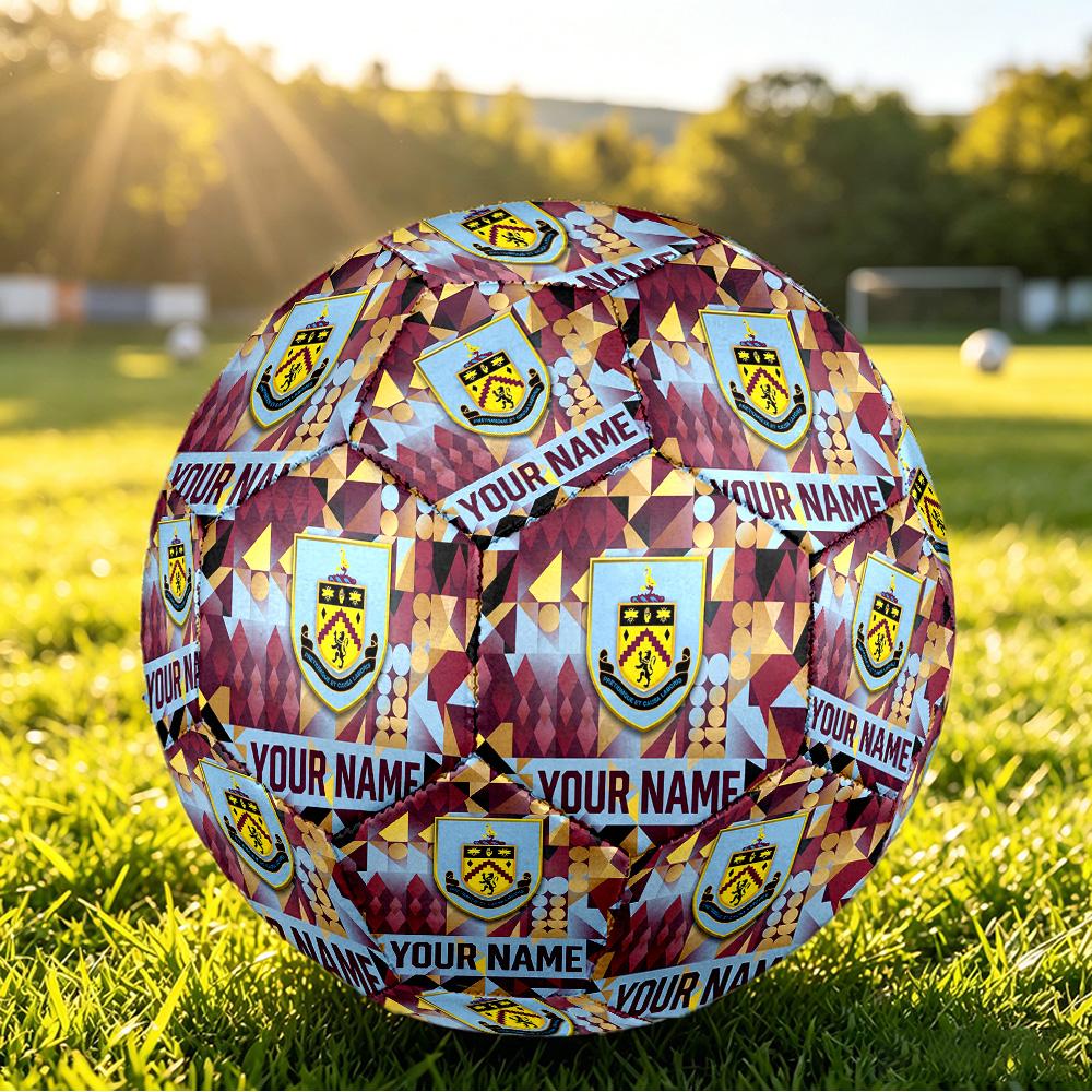 Personalized Size 5 Football Burnley Football Pattern Outdoor Game Sports Ball Gift