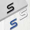 3D Car Sticker S Head Front Grille Badge Metal Decal Emblem  Accessories