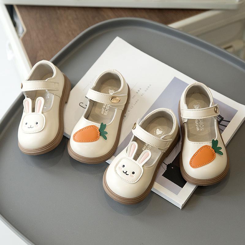 Mädchen Lederschuhe Frühling und Herbst neue Cartoon Prinzessin Schuhe rutschfest Baby Mädchen Schuhe Klettverschluss kleines Mädchen Klassenkamerad