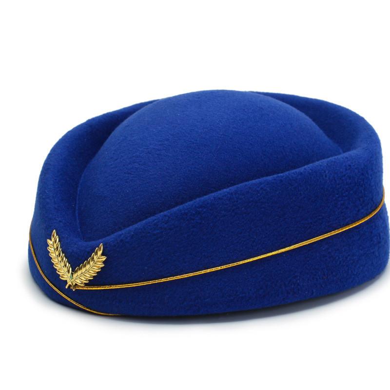 Beret Flight Attendant Hat Women Cap Fashion Casual Stewardess Hats Color Solid