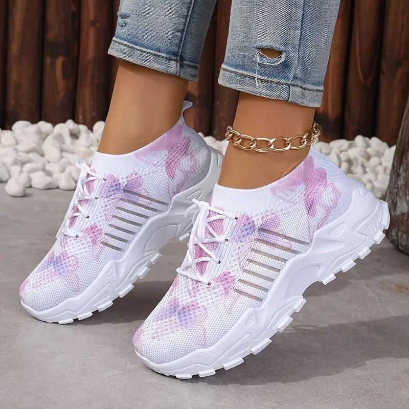 Women's Butterfly Pattern Casual Shoes Lightweight Sports Shoes