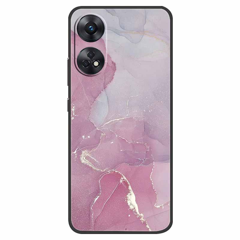 Case For Oppo Reno 8T Cover Black Silicone Soft Phone Back Cases for Oppo Reno8 T 4G Fundas Reno8T CPH2481 6.43" Lovely Fundas