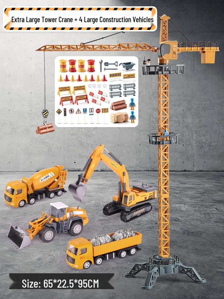 Extra Large Alloy Toy Construction Crane for Kids, Age 6+