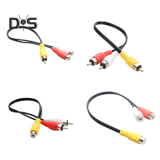 High-Fidelity Audio Cable Stable Universal 2 RCA Male To 1 RCA Female Y Splitter Cable Speaker Stereo Audio Adapter Cord