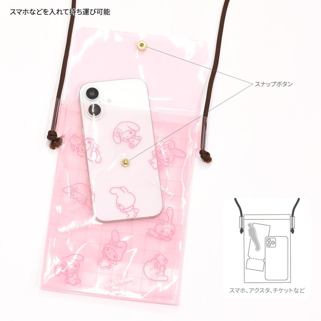 Gourmandise Sanrio Characters IIIIpocket Clear Smartphone Pouch My Melody SANG-530MM