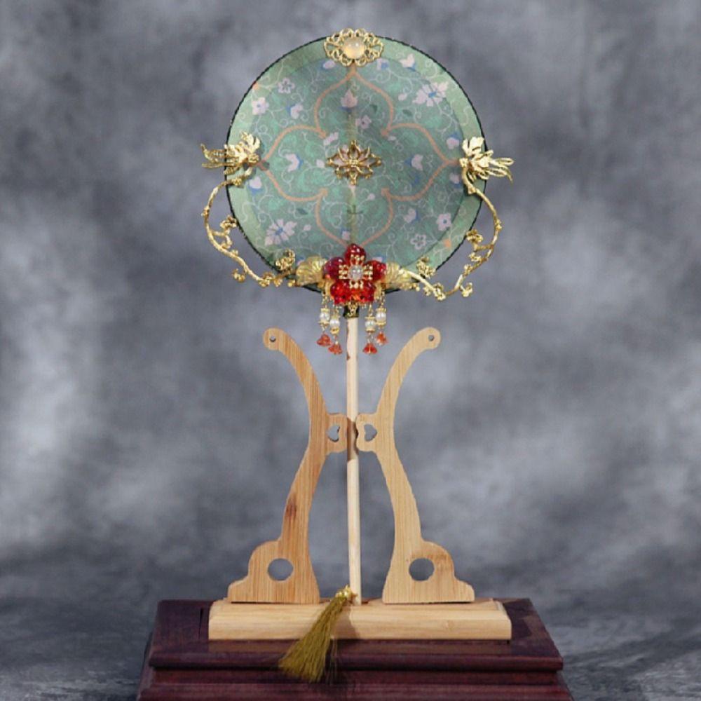 Dunhuang Chinese Style Bridal Group Fan Tassels Silk Fan Gorgeous Chinese Embroidery Fan  Wedding