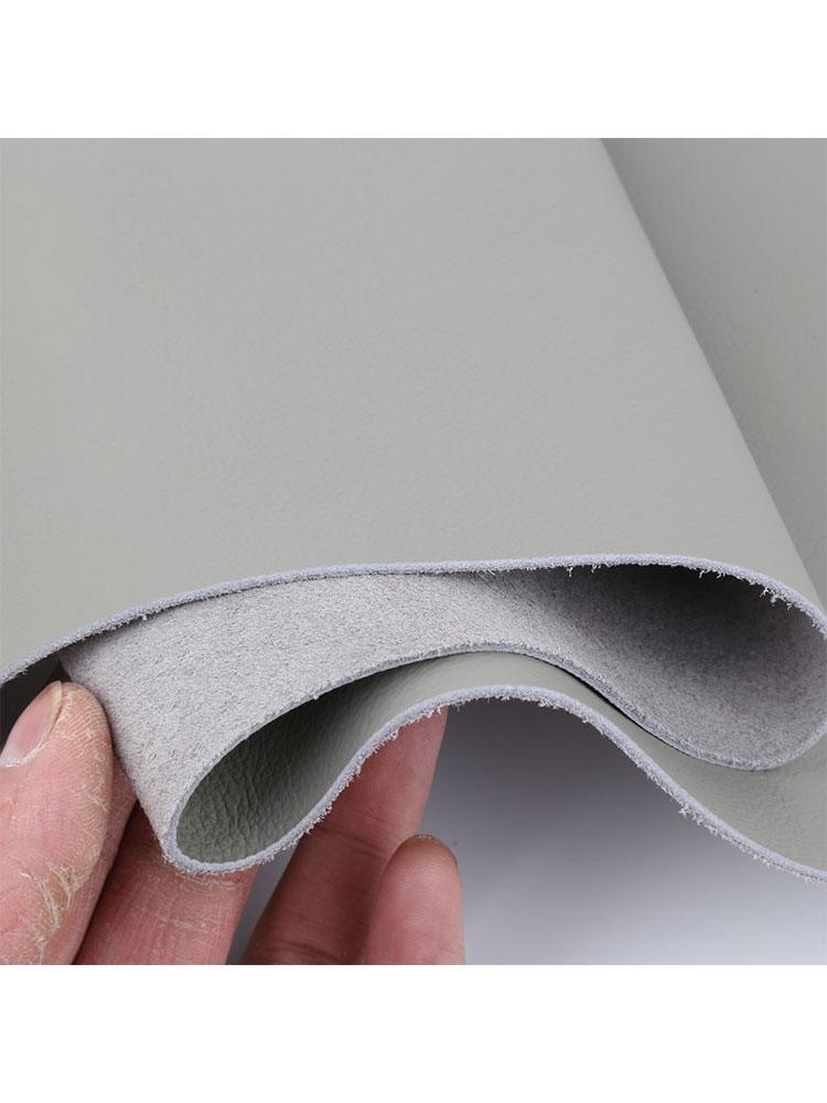 Light Gray Pebbled Cowhide Leather Upholstery for Sofa, Seat, Headboard, and Car Seat Cover