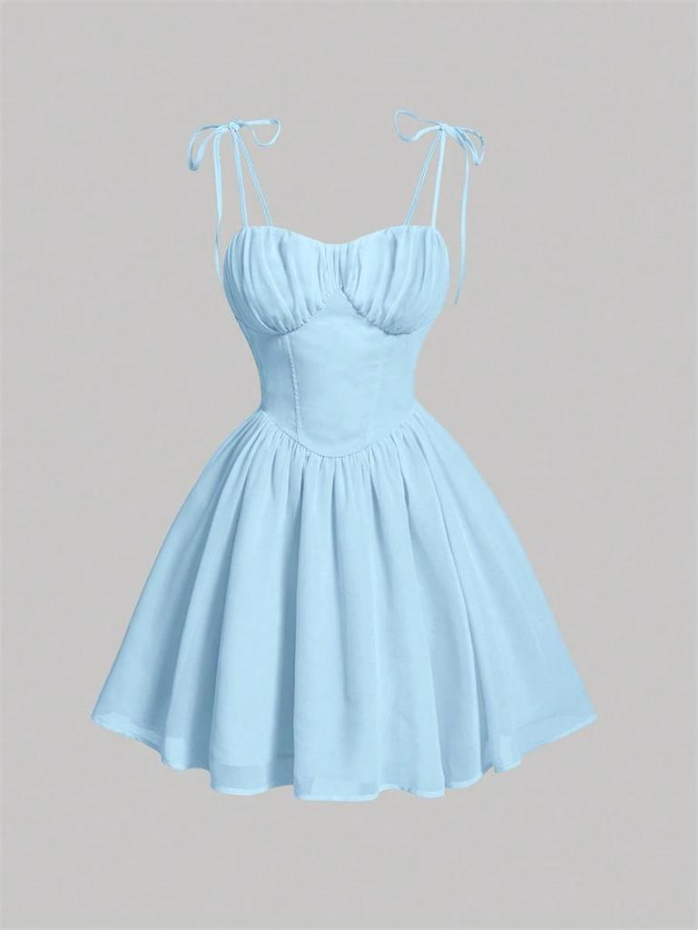 Spring/Summer Fashion: Sexy Strapless Waist-Cinching Lace-Up Short Dress for Women