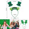 St. Patrick's Day Green Clover Hair Band Elf Hat Headband Set