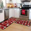 Cross-Border Christmas Holiday Two-Piece Kitchen Mat Set - Oil-Absorbing, Dirt-Resistant
