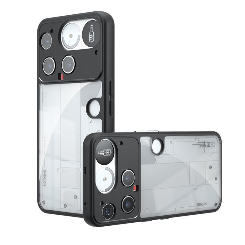 For Nothing Phone 3 Case Shockproof Frosted Skin Feel Matte PC+TPU Anti-fingerprint Transparent Cover for NothingPhone (3)