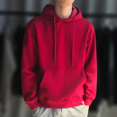 Autumn  Sweater Men's Hooded Trend Thickened Hoodie  Jacket Sports Pullover Version of The Color Students Plus Size
