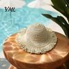 Summer Pet Sun Hat Cat Straw Hat, with Lace And Bow, Adjustable Protection Cute for Cats Small Dogs Outdoor Walks