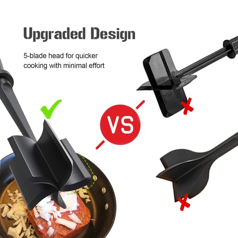 Stir Bar,Mash Meat, Mix Rice, Grind Minced Meat Shovel, Daily Dining Kitchen Cooking, Scraper Meat Grinder