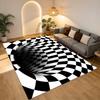 Checkerboard Illusion Living Room Nonslip Area Rug Soft Carpet For Bedroom Game Playroom Sofa Office Home Decor Doormat Christmas Gift C9301833