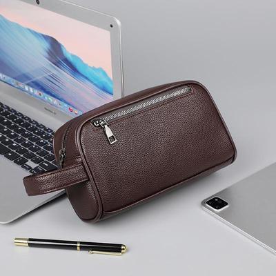 Herren Cross-Border PU Leder Clutch - Texturiertes Lychee-Narbenmuster Münz- & Handytasche für Geschäft und Pendeln.