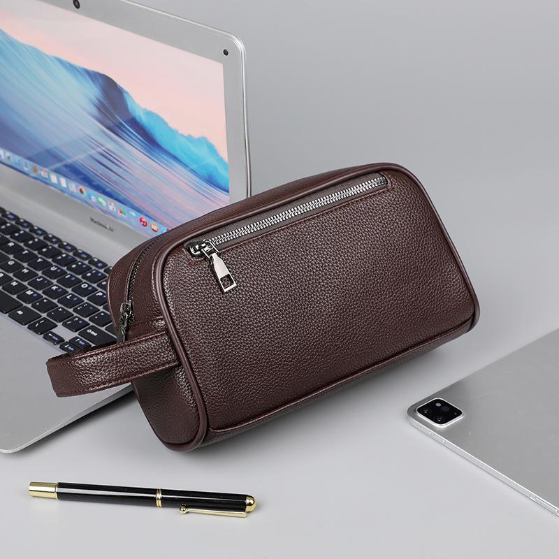 Men's Large Capacity Lightweight PU Business Clutch Bag