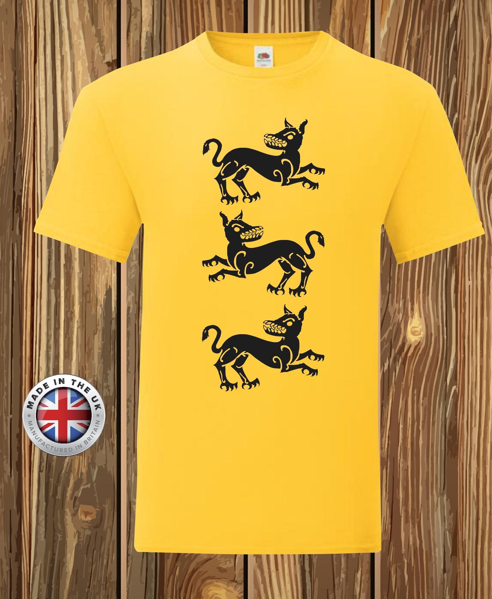 Game of Thrones Clegane Hound T-Shirt: Yellow Printed GOT Tee S