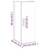 VidaXL Armoire murale sonoma gris 34,5x34x90 cm bois d'ingénierie 835000