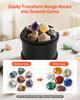 Rock Tumbler Kit, Rock Polishing Kit, 4 Speed Settings 9-Day Polishing Timer Stone Polishing Kit, Belt-Free Rock Polisher with Adapter & Overload