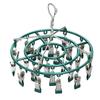 Stainless Steel 24 Clip Hanging Rack Lightweight Clothes Hanger Underwear Socks Clip  Bathroom