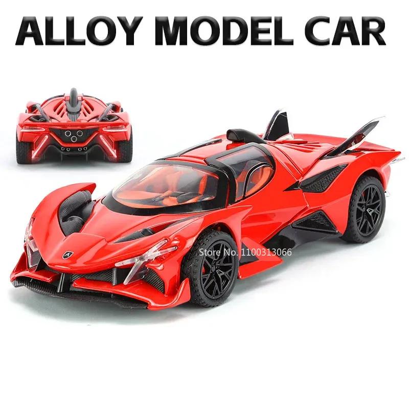 1:32 Apollo IE EVO Alloy Diecast Toys Cars Models Wheel Pull Back Miniature Sports Car Rubber Tires Vehicle Educational Toys