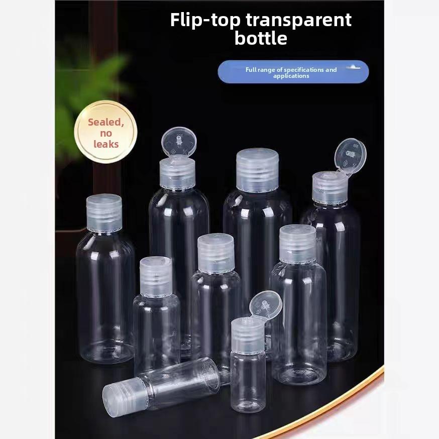 Plastic Cosmetic Bottles With Flip Butterfly Cap For Travel And Storage
