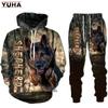 Dog 3D Printed Unisex Hoodies Cute Hoodie German Shepherd Hoodie Tops Casual Sweatshirt Pop Mens Womens Two Suit